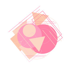 Pink shade Shape abstract.vector illustration. 