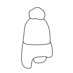  contour of a winter hat