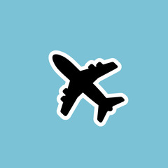 airplane icon. vector illustration