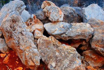 rocks on a mountain near Sisi on Crete in Greece