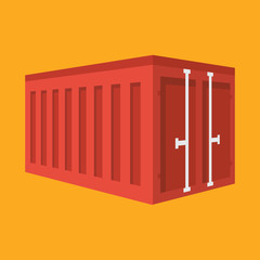Container  flat icon on isolated transparent background.	