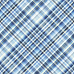 Seamless background. Geometric abstract diagonal plaid pattern in low poly pixel art style. Vector image.
