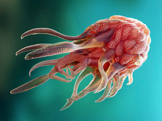 3d rendered illustration of a conceptual cancer monster