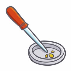 Funny and cute pipette in laboratory - vector.