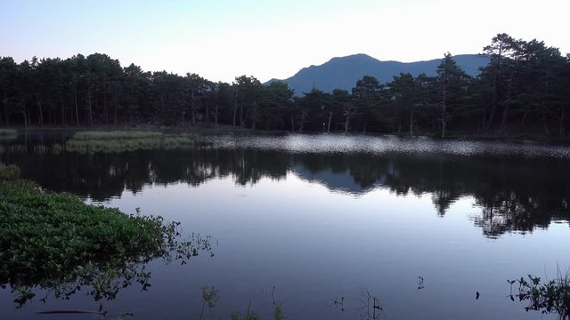 Sunrise in the bassa de oles in the Valley of aran