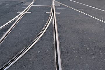 Tram tracks background