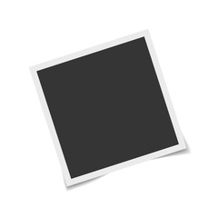 Vector blank photo frames with shadow effects isolated on background. Stock vector illustration