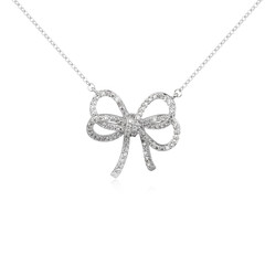 Silver fashion pendant isolated on white