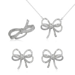 Set of fashion jewelry isolated on white