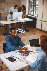 Young black man in a job interview