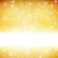 snow flakes background with banner