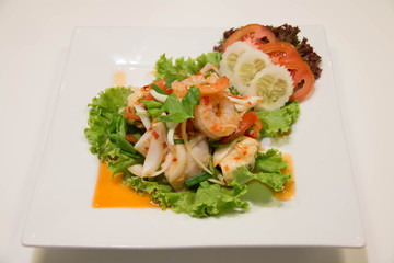  Spicy pork, spicy food in Thailand.