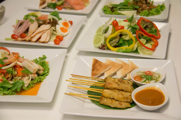  Menu thai food design Collage of yummy