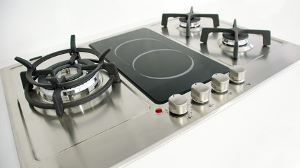 Kitchen Hob On White Surface