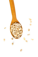 pearl barley isolated on white backrgound
