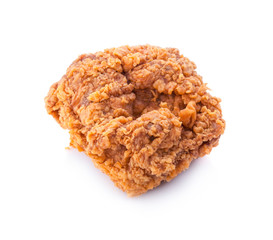 Fried chicken on white background