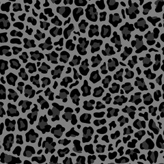Grijs en zwart luipaardmode naadloos patroon