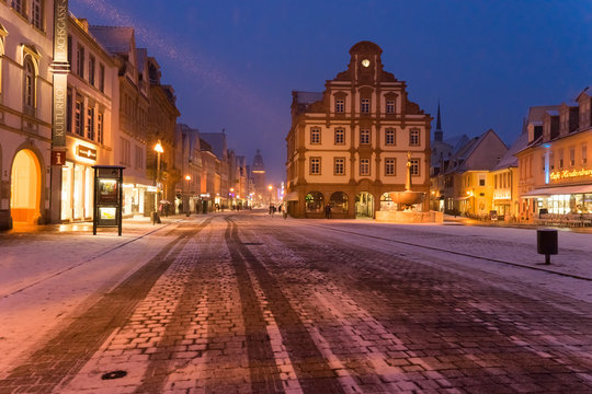 Speyer im Schnee bei Nacht