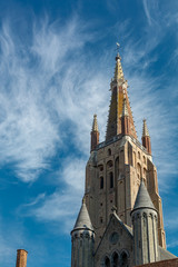 Fototapeta na wymiar The Church of Our Lady in Bruges, Belgium