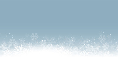 Blaue Schneelandschaft Schneeflocken