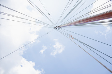 Fototapeta premium Mast von Unten