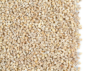 pearl barley isolated on white backrgound
