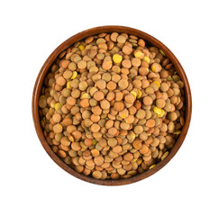 lentils isolated on white