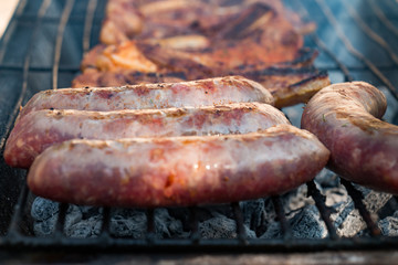 Traditional way of barbeque in South Africa called a braai