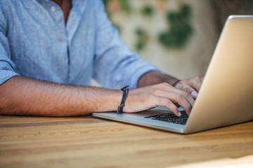 Fototapeta premium Businessman Working at Cafe