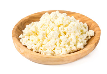 ricotta cheese isoalted on white
