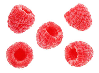 Raspberry isolated on white background