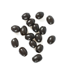 black olives isolated on white background