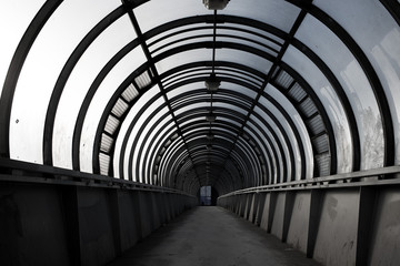 empty tunnel, pedestrian crossing, a city architecture concept