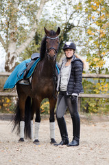 Portrait Reiterin und Pony