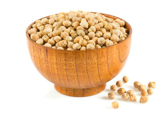 chikpeas isolated on white