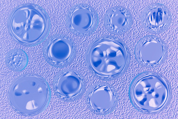 Water globes on an abstract background