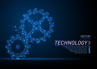 Technology gears silhouette