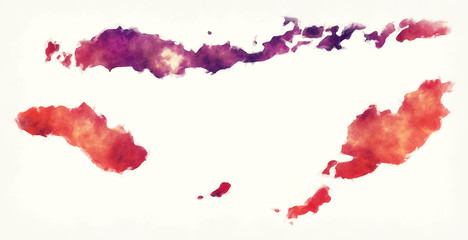 Nusa Tenggara Timur province map of Indonesia in front of a white background