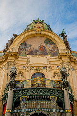 Fototapeta na wymiar La Maison municipale de Prague