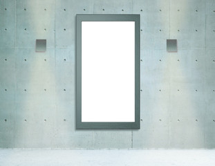 isolated frame wall mock up