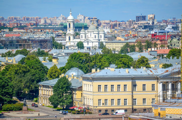 Fototapeta premium Russia. Saint-Petersburg. Roofs of the city, Prince Vladimir Cathedral