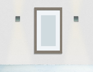 isolated frame wall mock up