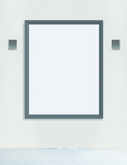 isolated frame wall mock up