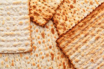 matzo flatbread for Jewish high holiday celebrations on the table