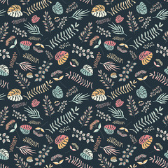 Fototapeta premium pattern with plant leaves.