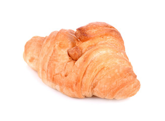 fresh croissant on white background