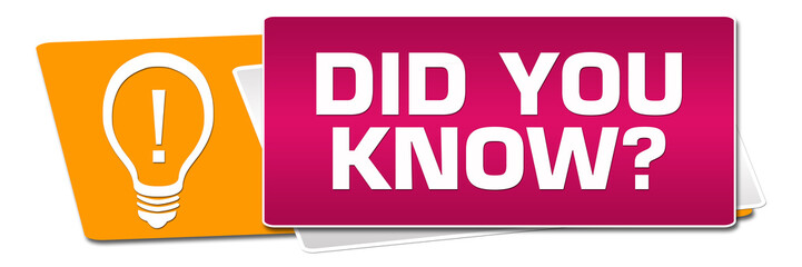 Did You Know Pink Orange Rounded Horizontal 
