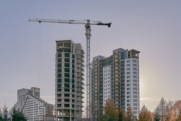 several high rise buildings