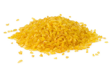 bulgur cereal isolated on white
