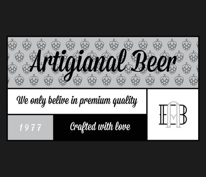 Beer crafted with pure love white on black